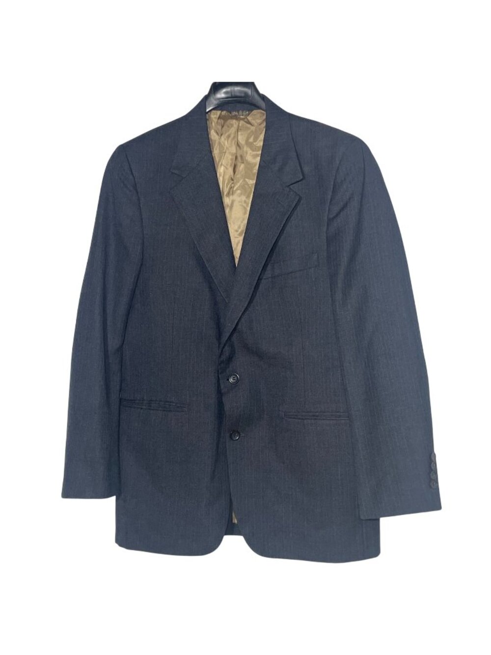 Bill Blass‎ Diamonds Vintage Multi Color Pinstripe 2 Button Blazer Gray Sz 42